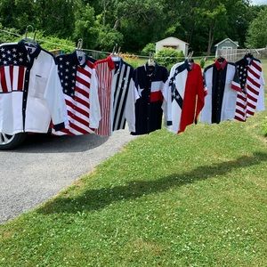 FLAG SHIRTS for. 4th Of JULY 🇵🇷. 🇲🇾